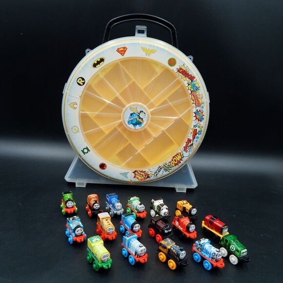 Thomas The Train Minis Super Hero Carrying Case Built In Track Lot 16 Minis Toy - Picture 1 of 11